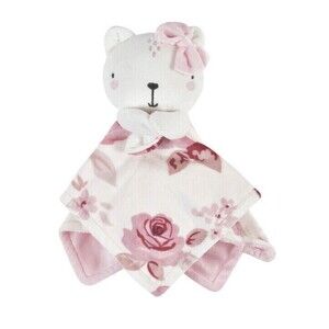 Modern Moments‎ Gerber Pink Bear Plush Lovey Security Baby Blanket Roses New